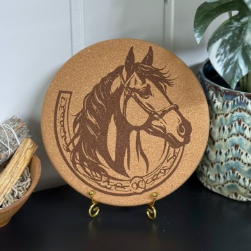 Vel Unt's Gryteunderlag - Hest i Hestesko Portrett