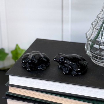 Svart Obsidian Frosk