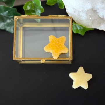 Julefigur: Stjerne - Oransje Kalsitt**