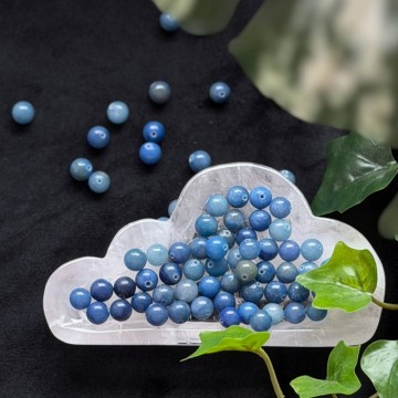 8mm Blå Aventurin Krystallperler - 10stk