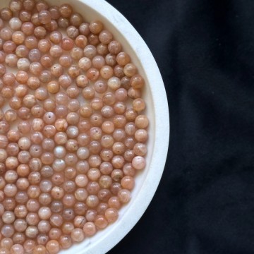 6mm Solstein med Månestein Krystallperler - 10stk