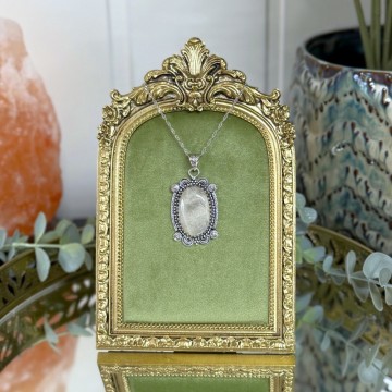 Hvit Månestein Anheng (KUN 1 STK)