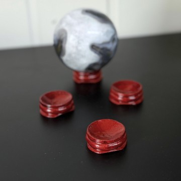 Krystallkuleholder i Lakkert Tre (medium)