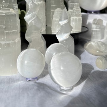 Små Selenitt Kuler 3,5-4cm (Satin Spar)