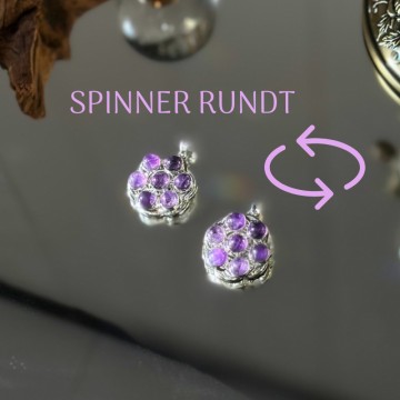 Ametyst Spinner Anheng - Snurr bort stresset
