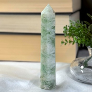 Grønn Feather Fluoritt Tårn #8