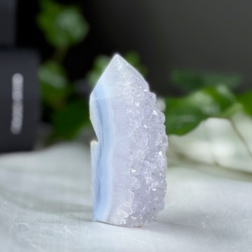 Drusy Blonde Agat Tårn #3 (Blue Lace)