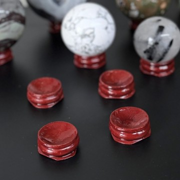 Krystallkuleholder i Lakkert Tre (liten)