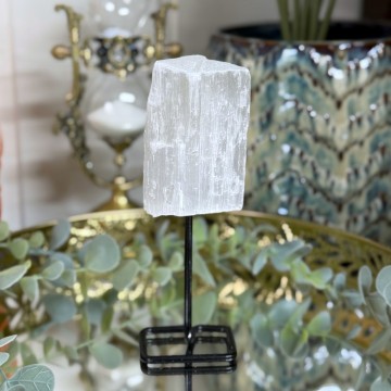 Selenitt på stativ (Satin Spar) #4