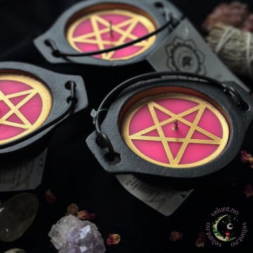 Pentagram Kjelelys ~ For beskyttelse, renselse & spirituelle ritualer