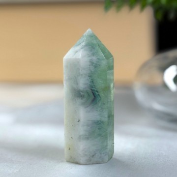 Lite Grønn Feather Fluoritt Tårn #1