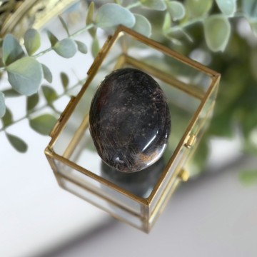 Svart Månestein Håndstein #3