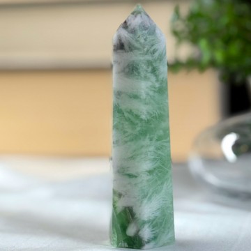 Grønn Feather Fluoritt Tårn #6 