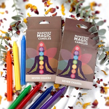 Manifest Magic Spell Candles - 7 CHAKRA